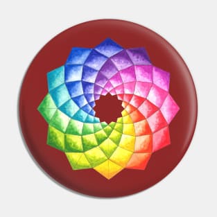 Rainbow color wheel geometric pattern Pin