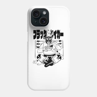 Black Tiger Mask eating ramen noodles Phone Case