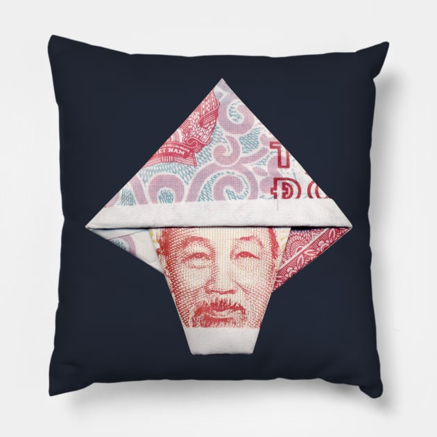 Ho Chi Minh / Money Origami Pillow by yosuke