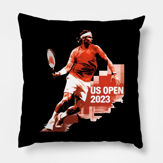 US Open 2023 Pillow by RetroPandora