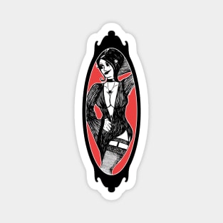 Morticia Addams Magnet