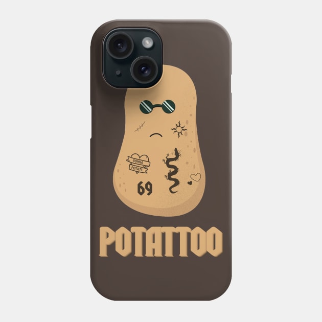 Funny potato puns ~ Potattoo Phone Case by Marzuqi che rose