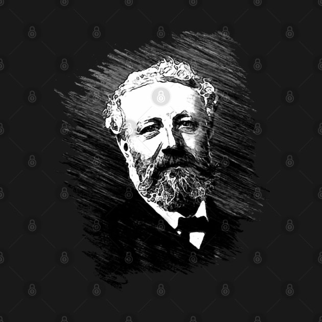 Science Fiction Visionary - Jules Verne Portrait 1 by EDDArt