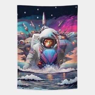 Astronaut Spaceship Tapestry