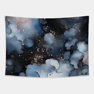 Black, grey and pink abstract art Tapestry