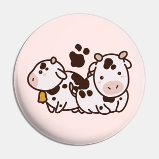 Cute Kawaii Cows Drawing Pin