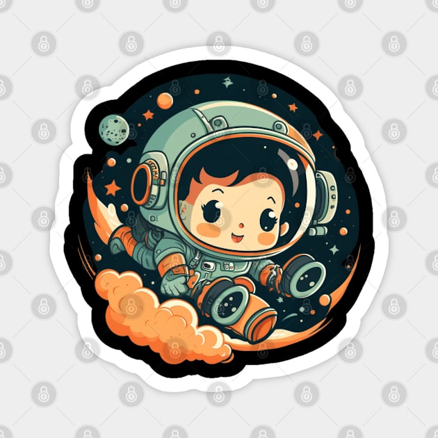 Cute Astronaut Magnet by Bakr