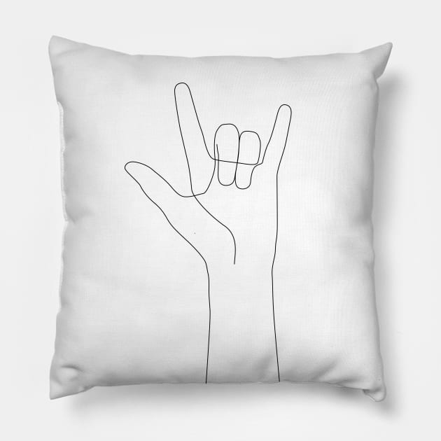 Love Hand Gesture Pillow by Explicit Design