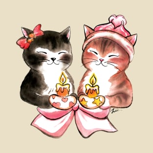 Season greeting twins cat T-Shirt