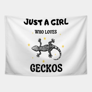 Just a girl who loves geckos, Cute Gecko lover Tapestry