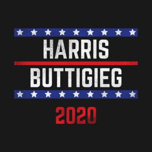 Kamala Harris and Pete Buttigieg on the one ticket? Dare to dream. Presidential race 2020 Distressed text T-Shirt