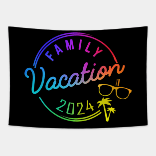 Family Vacation 2024 Funny Trip Tapestry