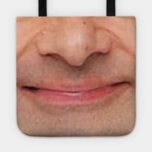 funny face mask with mouth | silly smile face mask for men | face mask funny design Tote