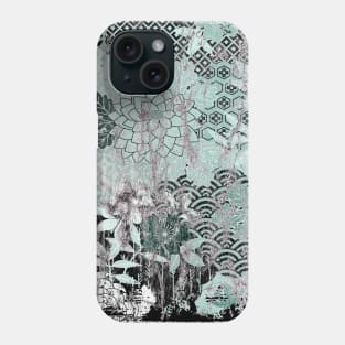 Japanese Floral Pattern Chrysanthemum Cherry Blossom Earth Tone Colors 31 Phone Case