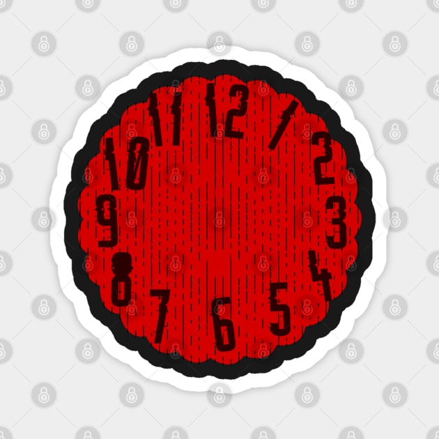 red clock Magnet by jaml-12