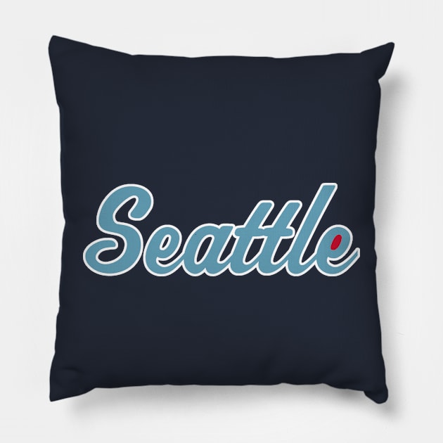 Seattle Script Pillow by twothree