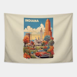 Indiana Vintage Design Tapestry