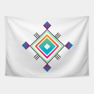Abstract indigenous geometric symbol Tapestry