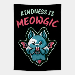 Kindness is Meowgic! Cute Little Kitty Tapestry