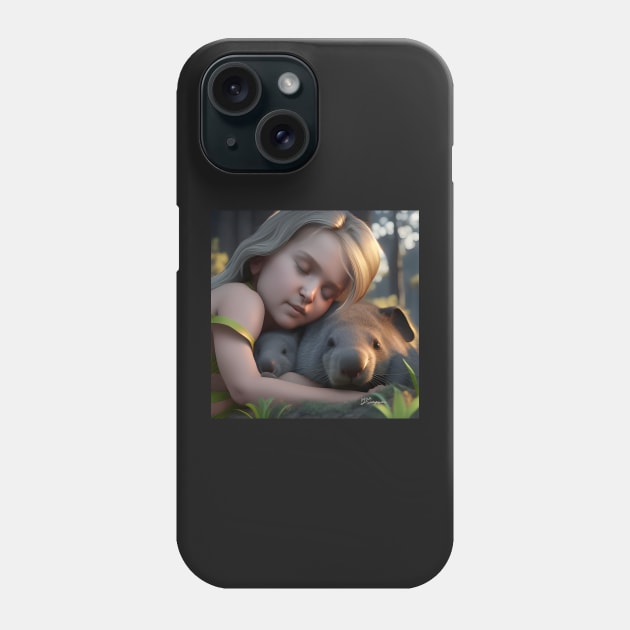 Wombat love Phone Case by J7Simpson