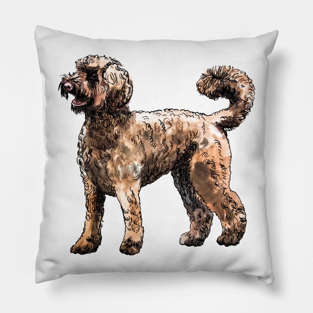 labradoodle Pillow by VicaVeresk