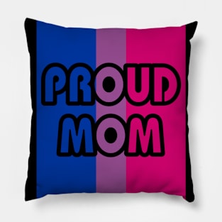 Proud Mom Bisexual Flag Pillow