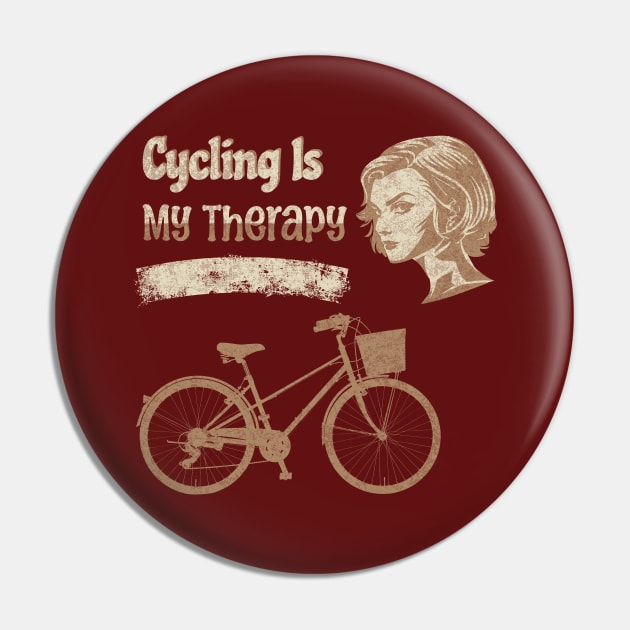 Cycling Therapy Woman T-shirt Pin by With Own Style