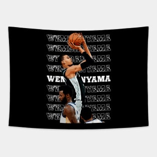 Wembanyama Iconic Shot 2 Tapestry