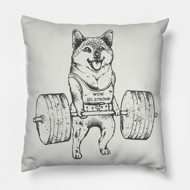 Shiba Inu Lift Pillow by huebucket