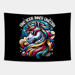 Cool unicorn Tapestry