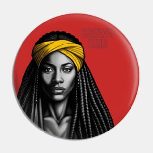 Brown SkinYellow Head Band Pin