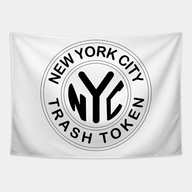 Trash Token (Outline) Tapestry by Michael Tutko