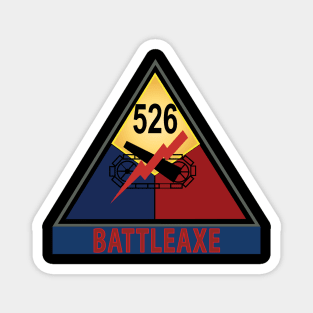 526th Armored Infantry Battalion - BATTLEAXE - SSI wo Txt X 300 Magnet