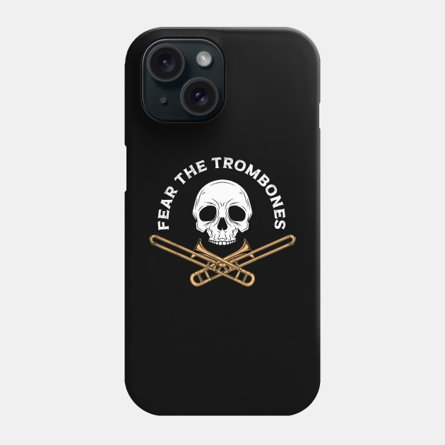 fear the trombones head skeleton Phone Case by DonVector