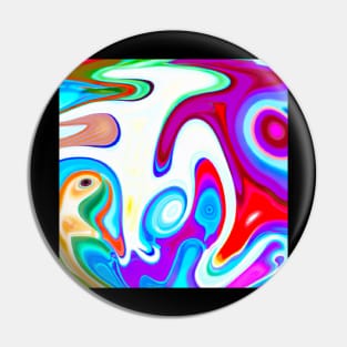 Colorful parrot animal psychedelic design Pin