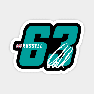 George Russell 63 Signature Number Magnet