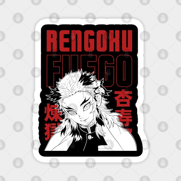 Rengoku Flame Hashira - Demon Slayer Magnet by Otaku Vibes