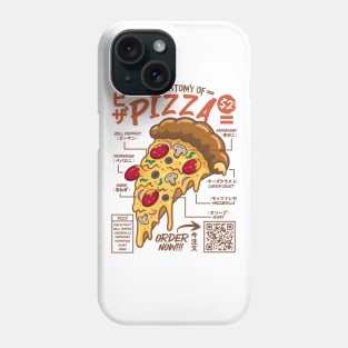 The Anatomy of Pizza Phone Case