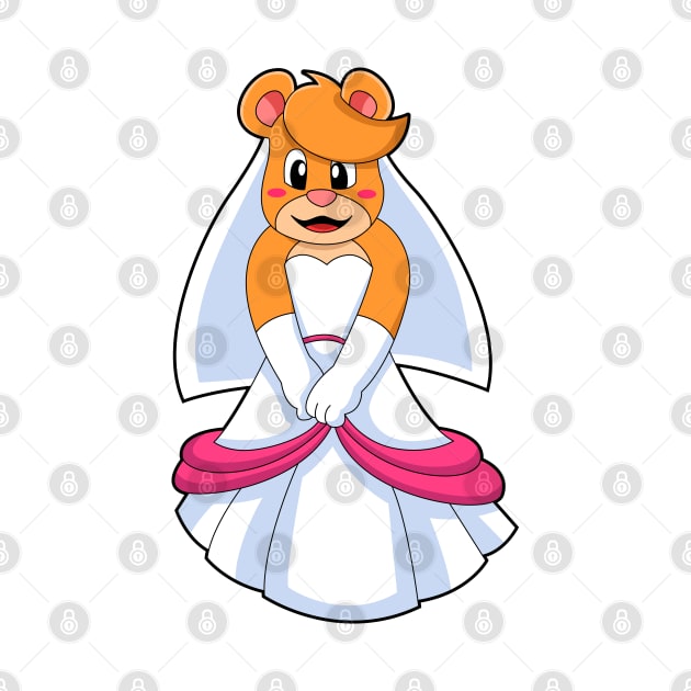 Bear with Wedding dress & Veil by Markus Schnabel