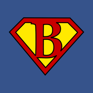 Superhero Symbol Letter B T-Shirt