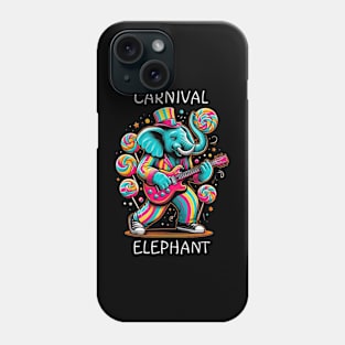 Melodic Jumbo: Elephant Jamming on Guitar Phone Case