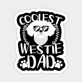 Glasses Coolest Westie Dog Dad Magnet