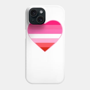 Pride Flag Heart Lipstick Lesbian Phone Case