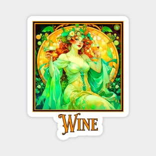 Art Nouveau Wine Magnet