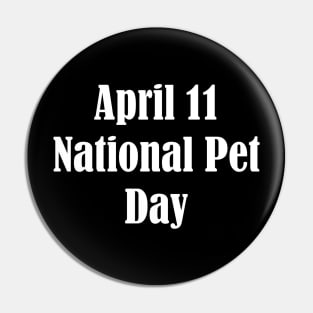 National Pet Day Pin