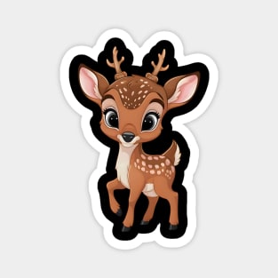 Adorable Baby Deer Illustration Magnet