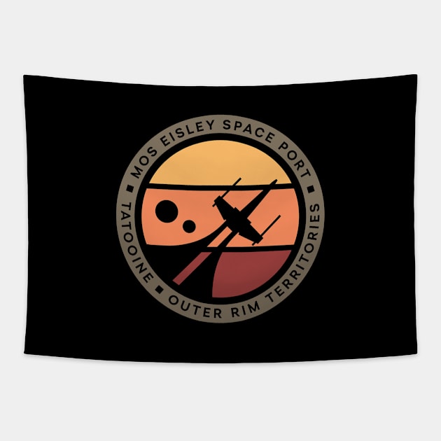 Mos Eisley Space Port Tapestry by SilverfireDesign