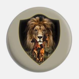 Rhodesian Ridgeback with Lion Pin