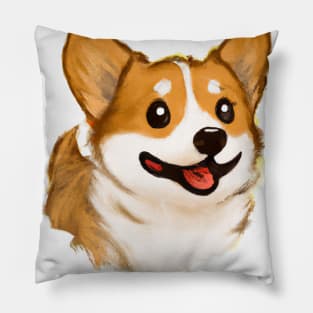 Cute Pembroke Welsh Corgi Drawing Pillow