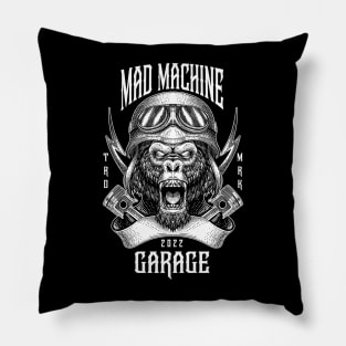 Mad Kong Machine Illustration Logo Pillow